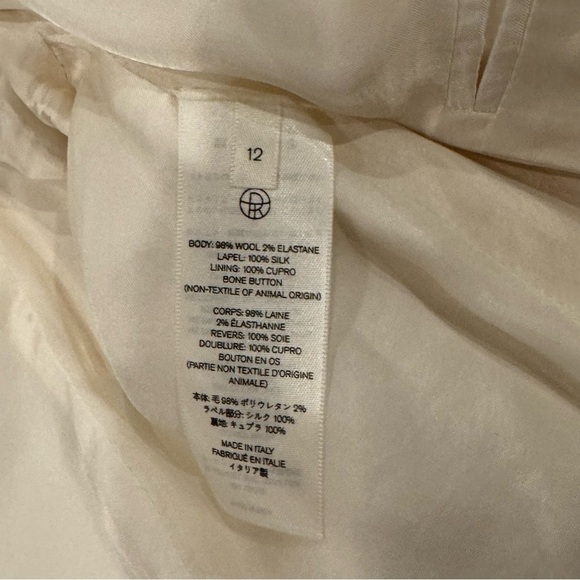 The Row Jerry Jacket in Wool Cream Blazer Size 12 NWT - Picture 16 of 16